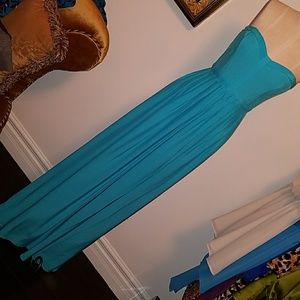 Aqua blue Parker long dress / gown
